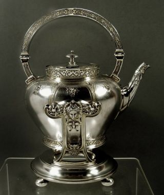 Gorham Sterling Tea Set Tea Kettle & Stand 1881 Museum 5