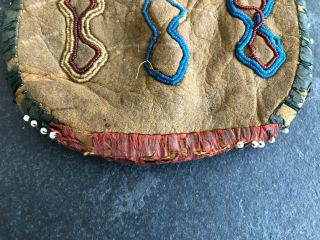 Antique Native American Cree Plains Beaded Pouch First Nations 4