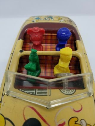 Antique RARE 1940 ' s MARX TIN DISNEY MICKEY MOUSE AND FRIENDS WIND - UP PARADE CAR 5