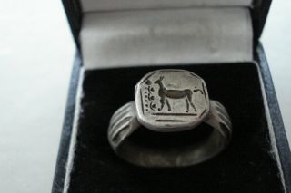 Ancient Roman Silver Intaglio Ring - - Detector Find