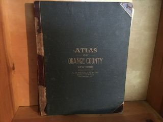 1903 Orange County Ny Atlas - Maps Complete Full Color - Large Size - 116 Yr Old