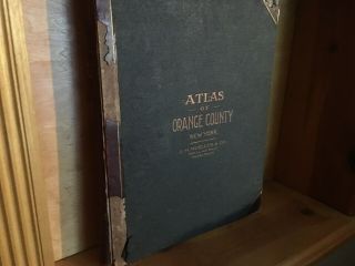 1903 Orange County NY atlas - maps complete full color - large size - 116 yr old 4