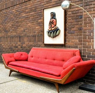 Rare Mid Century Modern Vintage 1970 ' s Rowe Sofa. 8