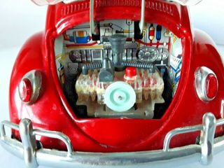 BANDAI JAPANESE LARGE SCALE VW BEETLE CAR WITH MOVING ENGINE & LIT HEADLAMPS 2