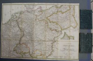 Germany & Central Europe 1810 JÄck Scarce Large Antique Copper Engraved Road Map