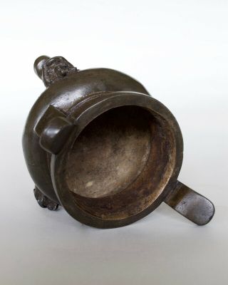 Chinese Antique Bronze Tripod Incense Burner Censer,  Qing dynasty C18th 9