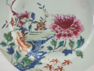 18TH C CHINESE PORCELAIN FAMILLE ROSE FLORAL PLATE 2