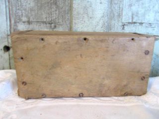 Primitive LG Carved Wood Wooden Farmhouse Brick Butter Mold Initials PBF 5