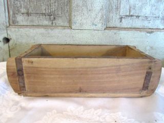 Primitive LG Carved Wood Wooden Farmhouse Brick Butter Mold Initials PBF 6