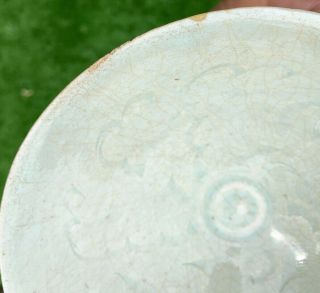 Very FINE AND RARE EARLY CHINESE QINGBAI BOWL WITH CARVED DECORATION 10