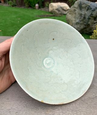 Very Fine And Rare Early Chinese Qingbai Bowl With Carved Decoration