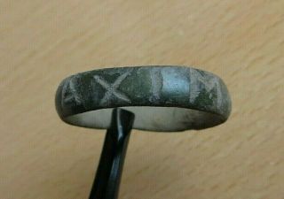 Ancient Roman Bronze Wedding Ring " Maxim - Adee " Rare