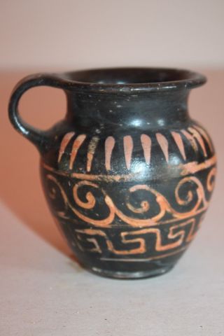 Ancient Greek Hellenistic Pottery Olpe Mug 3rd Century Bc
