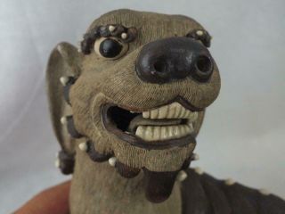 19TH C CHINESE SHIWAN TYPE STONEWARE LION DOGS 8