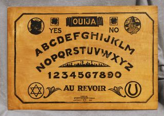 Antique Ouija 1920 Game Board J.  M.  Simmons & Co Chicago Occult,  Picture Of Witch
