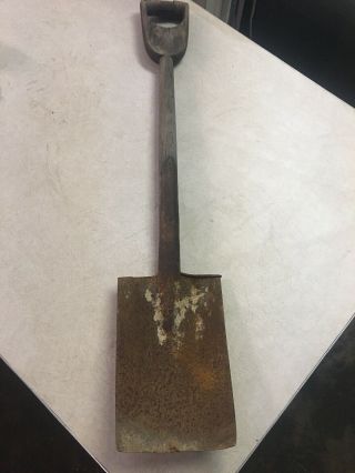 Antique Vintage Steel Shovel Spade W/wooden D Handle 2