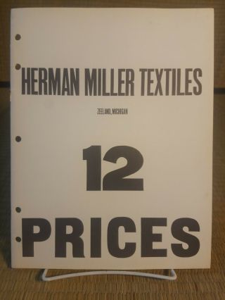 1963 Herman Miller Textiles By Alexander Girard Vintage Price List 2