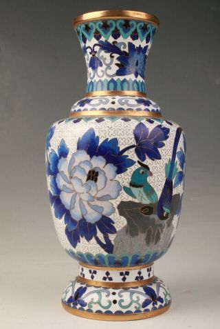 Authentic Chinese Cloisonne Vases Hand - Painted Flowers For Home Decoration Gift