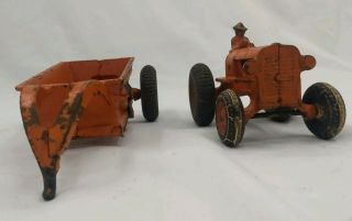 Arcade cast iron Toy Mccormick Deering Tractor & Trailer 265 - 0 11