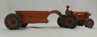 Arcade cast iron Toy Mccormick Deering Tractor & Trailer 265 - 0 8