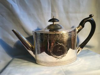 Antique English Sterling Silver Teapot 1800 George Iii R & D Hennell