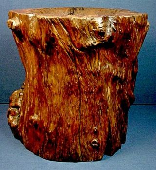 19th/19th CENTURY CHINESE QING DYNASTY CARVED TREE TRUNK SCHOLAR”S SCROLL POT 4