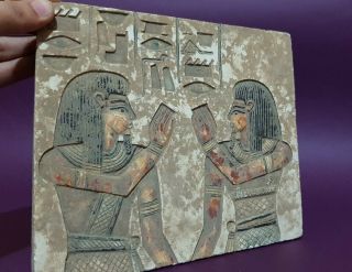 Rare Ancient Egyptian Eantiques Stela Relife Ramses Ii Egypt Antique Stone Bc