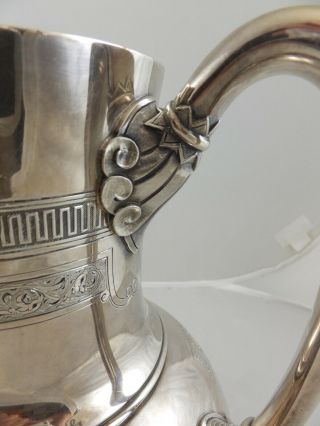 Tiffany Moore Period Gothic Engraved Sterling Pitcher 1866 153 years old 5