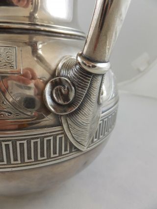 Tiffany Moore Period Gothic Engraved Sterling Pitcher 1866 153 years old 6