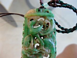Antique Century Chinese Carved Jade 3 1/2 
