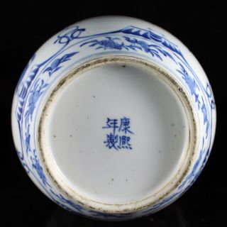 V.  Fine 19th c.  Chinese Blue & White Porcelain Double Gourd Vase Kangxi Mark 9