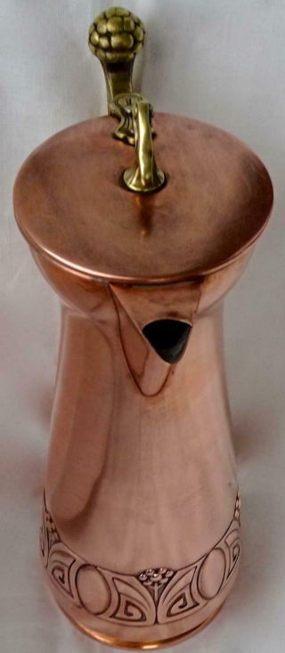 Stunning Wmf Secessionist Art Nouveau Copper Jug