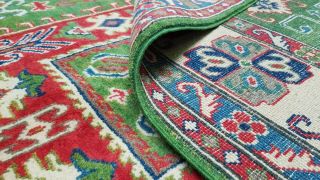 8 ' 2 x 5 ' 5 Green Vintage Kazak Serapi Afghan Rug Persian Heriz Wool Area Rug 810 10