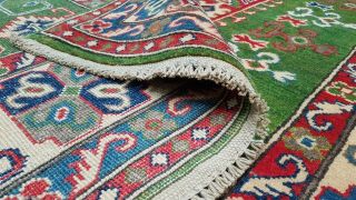 8 ' 2 x 5 ' 5 Green Vintage Kazak Serapi Afghan Rug Persian Heriz Wool Area Rug 810 9