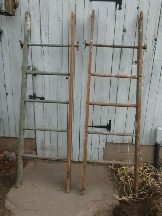 Old wood barn Ladders Vintage farm Extension ladders All Pair 3