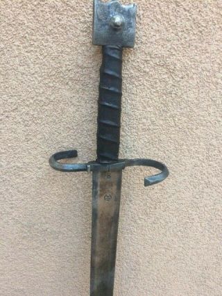Rare venetian medieval schiavonesca war sword XV schiavona medieval sword rapier 8