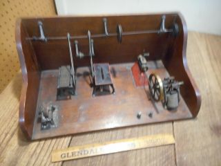 Antique 1880 ' s Novelty Electric Co.  Phila.  Toy Machine Shop Hit and Miss Toy NR 8