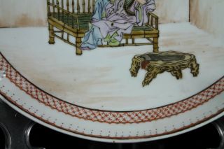 Chinese Republic Period Famille Rose Porcelain Plate Dish Export Qianlong Style 7