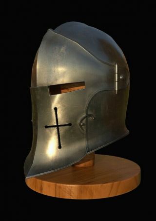Medieval Knight Armor Crusader Templar Helmet Helm With Liner