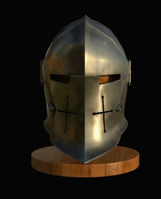 Medieval Knight Armor Crusader Templar Helmet Helm with liner 2