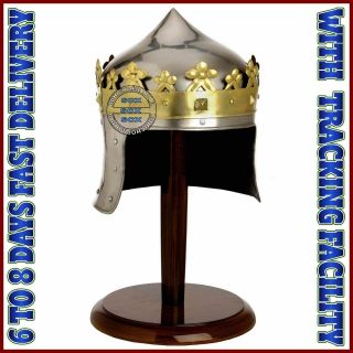 Scottish Robert the Bruce King Helmet Larp Sca Re - enactment Armour Emperor Helmt 2