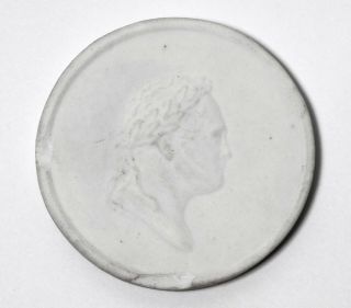 Porcelain Plate With A Bust Of Alexander I.  Parian.  Russian Empire,  1902