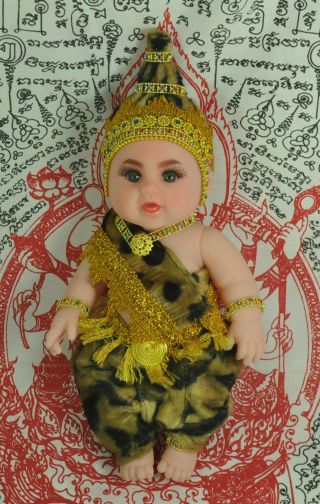 Luk Thep Child Angel Spirit Doll Thai Amulet Talisman Wealth Lucky White Magic 2