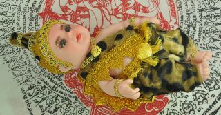 Luk Thep Child Angel Spirit Doll Thai Amulet Talisman Wealth Lucky White Magic 4