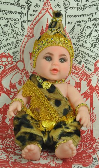 Luk Thep Child Angel Spirit Doll Thai Amulet Talisman Wealth Lucky White Magic 7