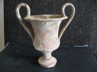 Ancient Greek Terracota Vase With High Handles 5 - 3 Ct.  B.  C.