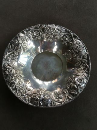 Gorgeous Larger Size S Kirk & Son Sterling Silver Repousse Ruffled Bowl 15/x