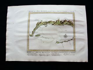 1747 Bellin & Schley - Rare Map Of Asia,  India,  Mauritius Island,  Indian Ocean.