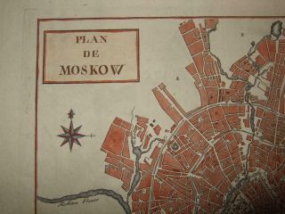 1770,  L - PLAN,  MOSCOW,  Москва́,  RUSSIA,  RED SQUARE,  KREMLIN,  MOSKAU,  MOSCOVIA,  MOSCOU 4