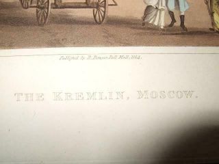 1814,  XL - VIEW,  KREMLIN MOSCOW Моско́вский Кремль,  RUSSIA,  OLDCOLOR,  MOSKAU,  MOSCOVIA 2